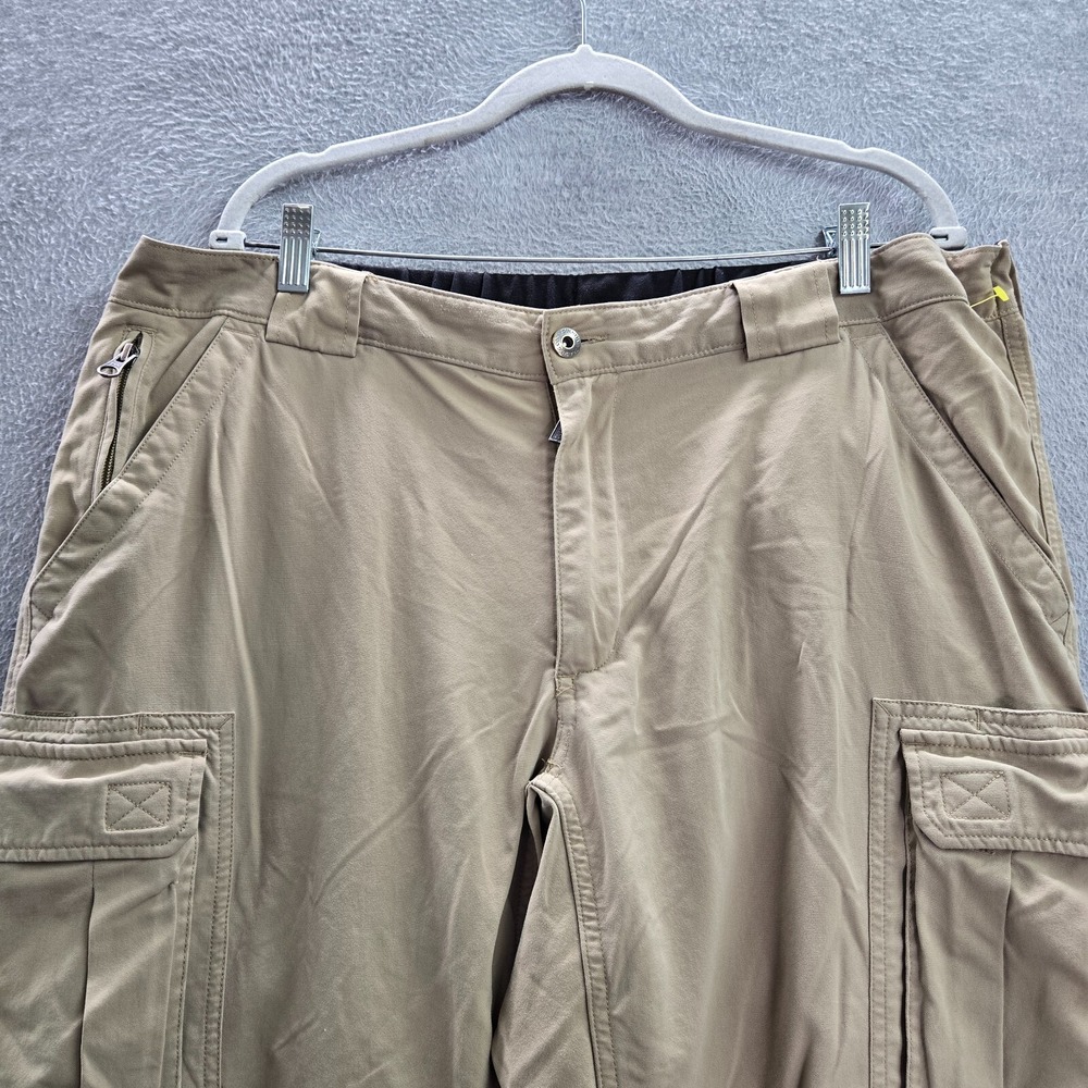 Duluth Men Pants XL Beige Cargo Pockets Nylon Hiking Mid Rise 32 in Inseam - Picture 10 of 12